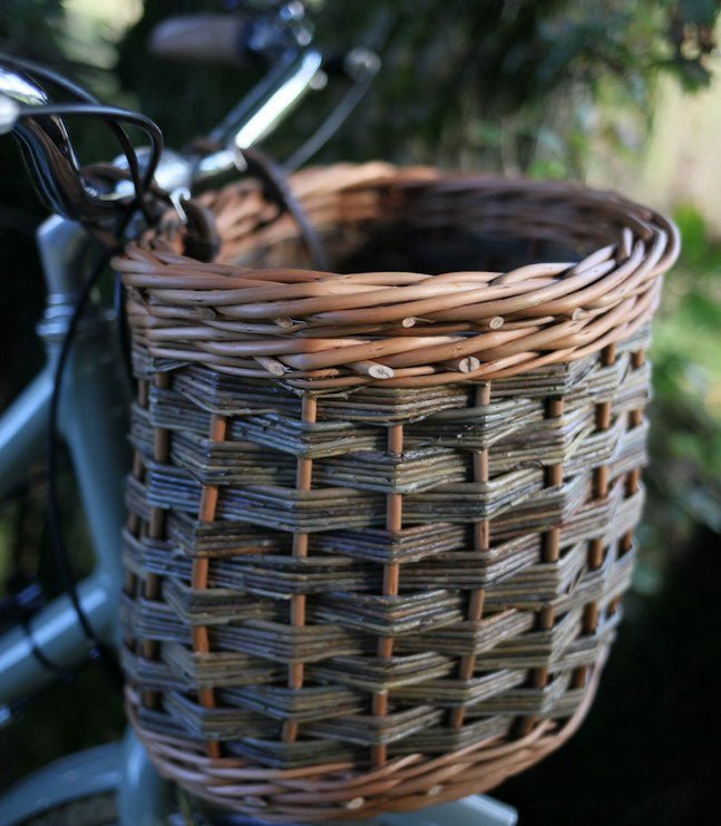 finished willow bike basket